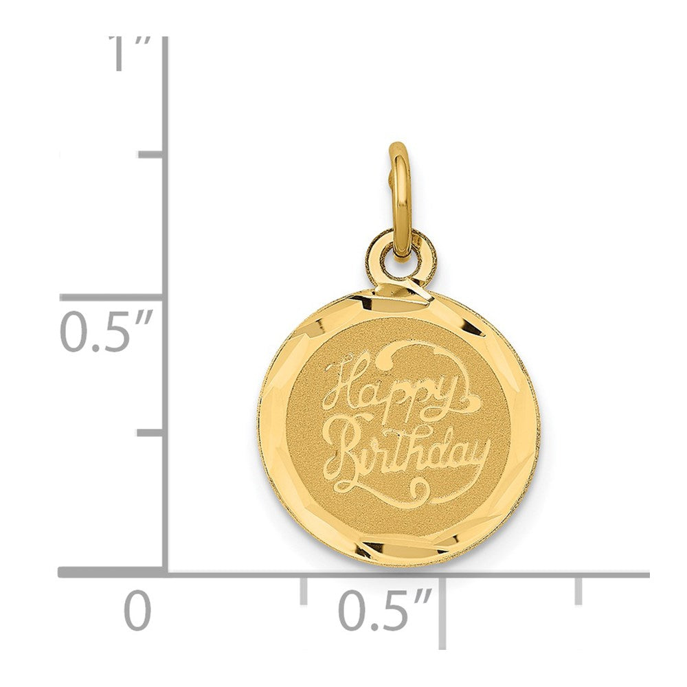 HAPPY BIRTHDAY Engravable Disc Charm - WBC