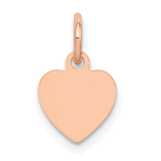 Polished Engravable Heart Disc Pendant - WBC