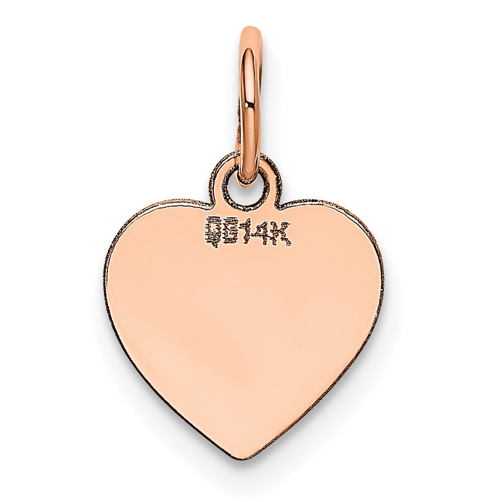Polished Engravable Heart Disc Pendant - WBC