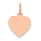 Polished Engravable Heart Disc Pendant - WBC