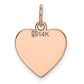 Polished Engravable Heart Disc Pendant - WBC