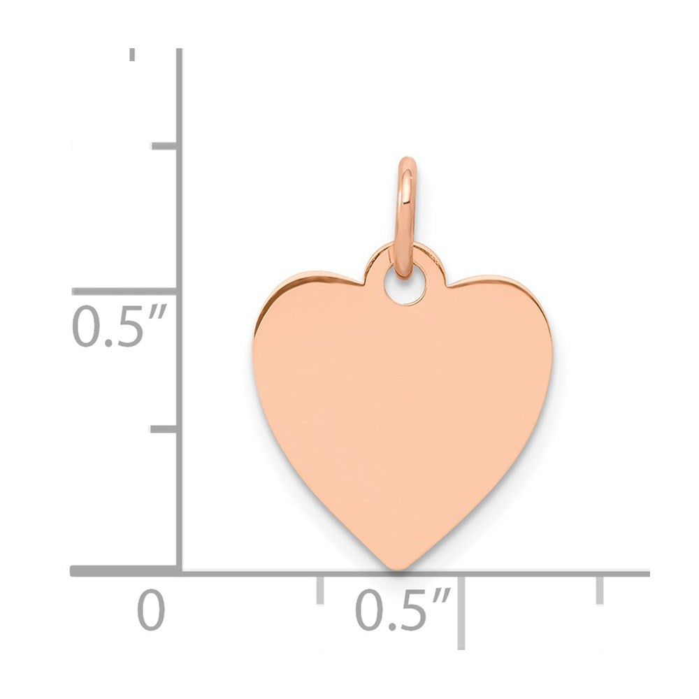 Polished Engravable Heart Disc Pendant - WBC