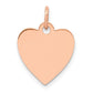 Polished Engravable Heart Disc Pendant - WBC