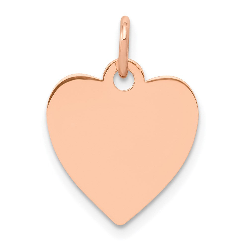 Polished Engravable Heart Disc Pendant - WBC