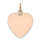 Polished Engravable Heart Disc Pendant - WBC