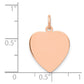 Polished Engravable Heart Disc Pendant - WBC