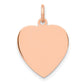Polished Engravable Heart Disc Pendant - WBC