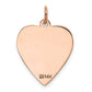 Polished Engravable Heart Disc Pendant - WBC