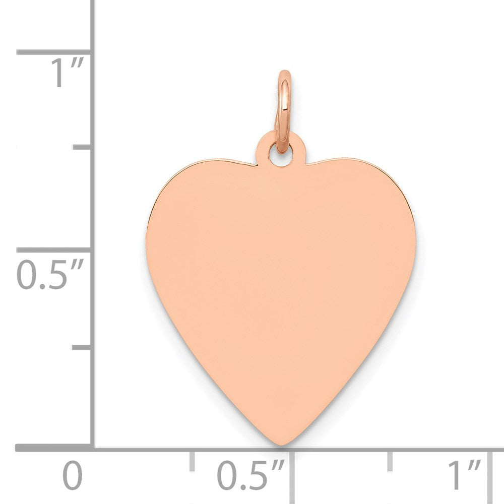 Polished Engravable Heart Disc Pendant - WBC