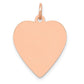 Polished Engravable Heart Disc Pendant - WBC