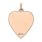 Polished Engravable Heart Disc Pendant - WBC