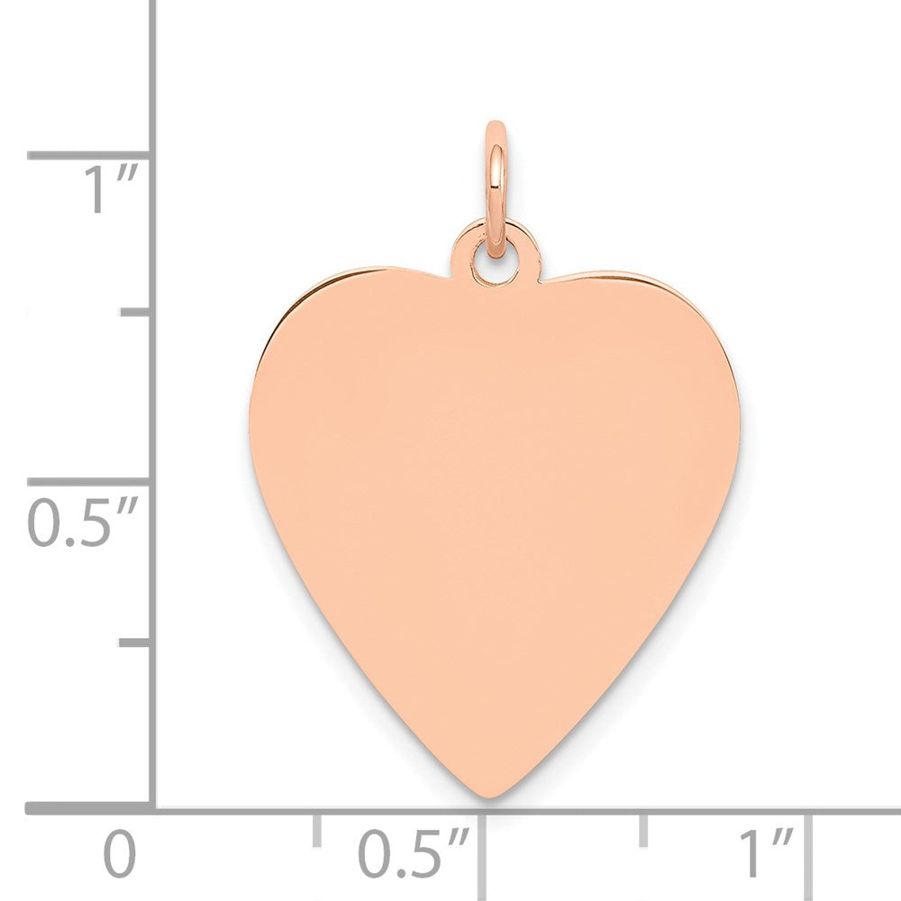 Polished Engravable Heart Disc Pendant - WBC