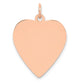 Polished Engravable Heart Disc Pendant - WBC