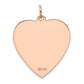 Polished Engravable Heart Disc Pendant - WBC
