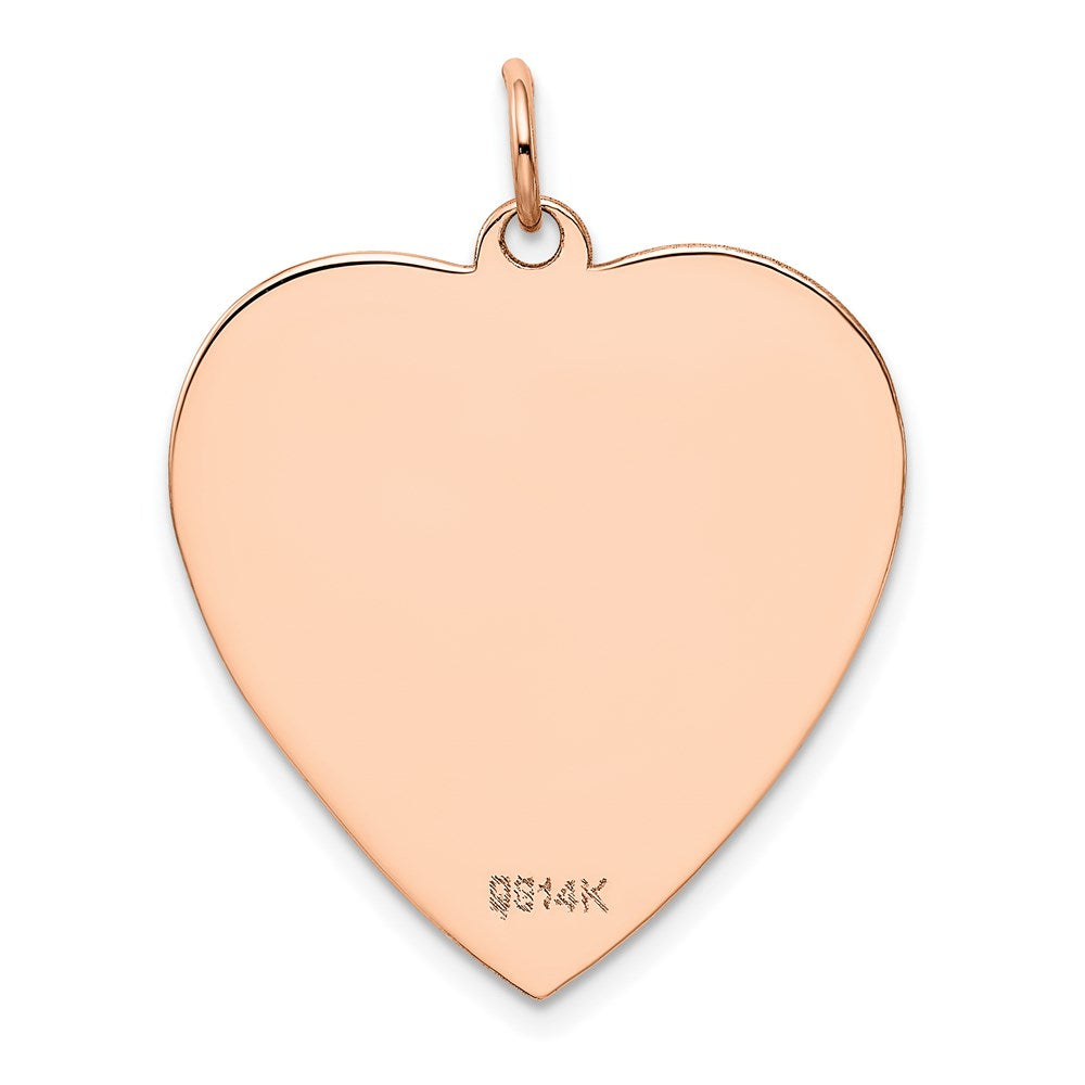 Polished Engravable Heart Disc Pendant - WBC