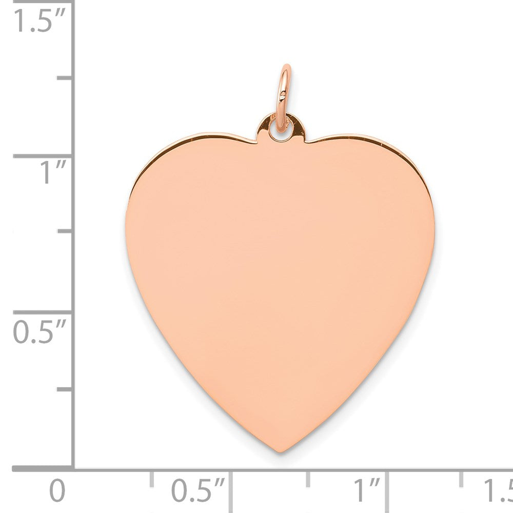Polished Engravable Heart Disc Pendant - WBC