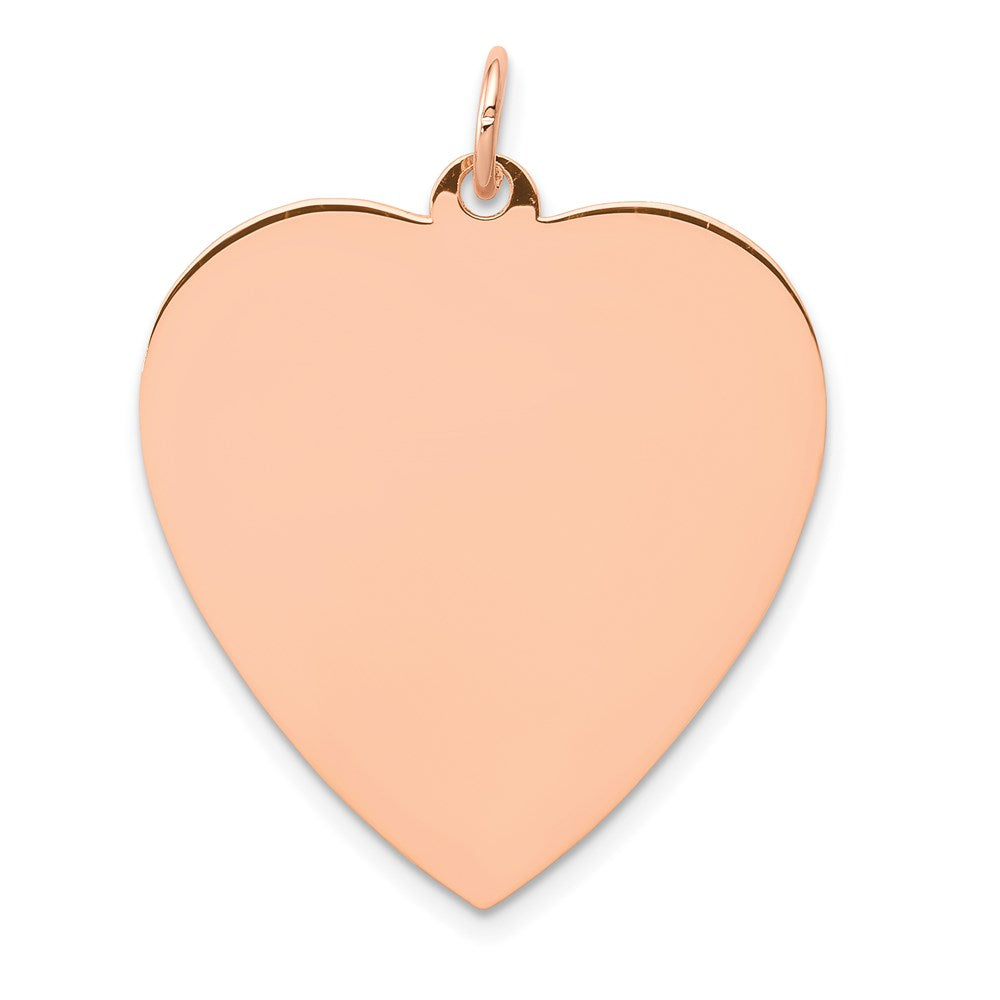 Polished Engravable Heart Disc Pendant - WBC