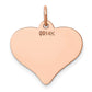 Polished Engravable Heart Disc Pendant - WBC
