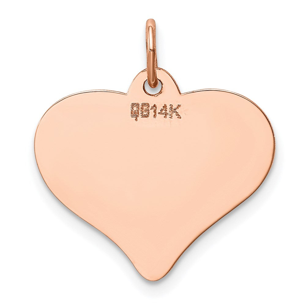 Polished Engravable Heart Disc Pendant - WBC