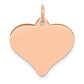 Polished Engravable Heart Disc Pendant - WBC