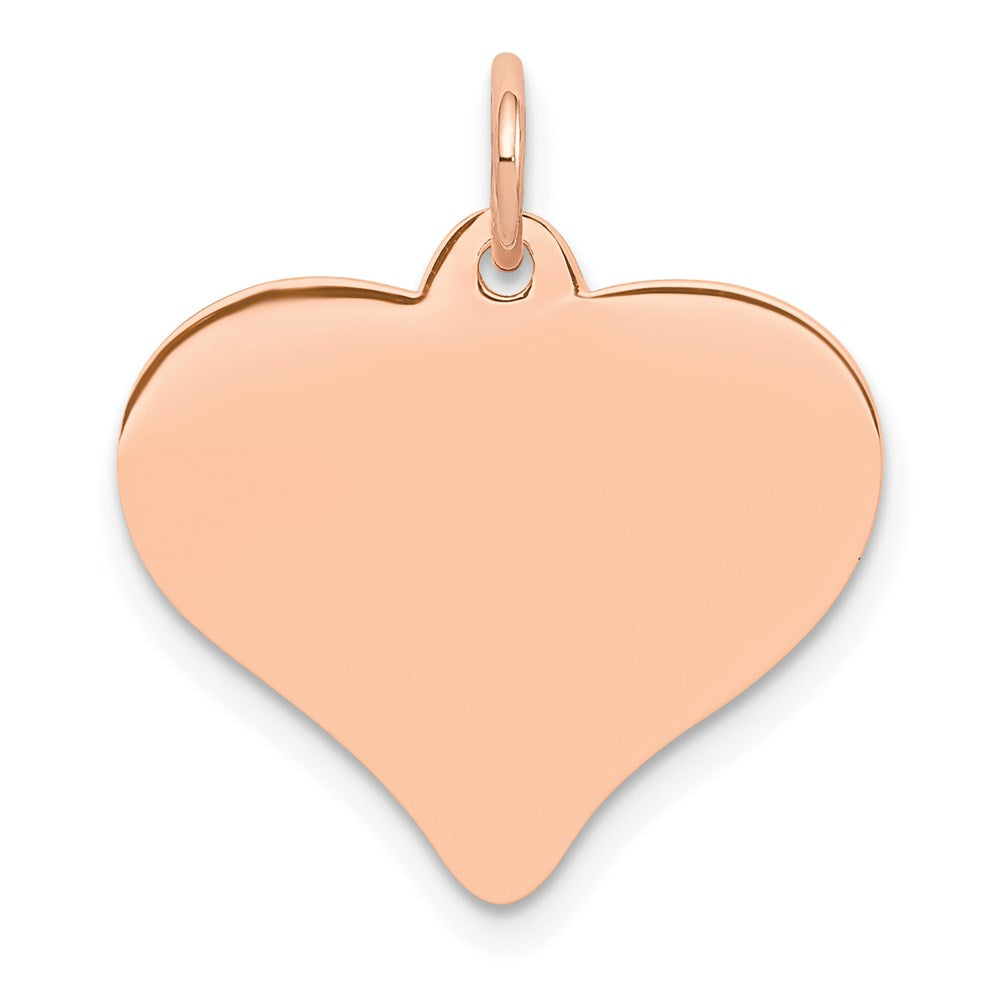 Polished Engravable Heart Disc Pendant - WBC