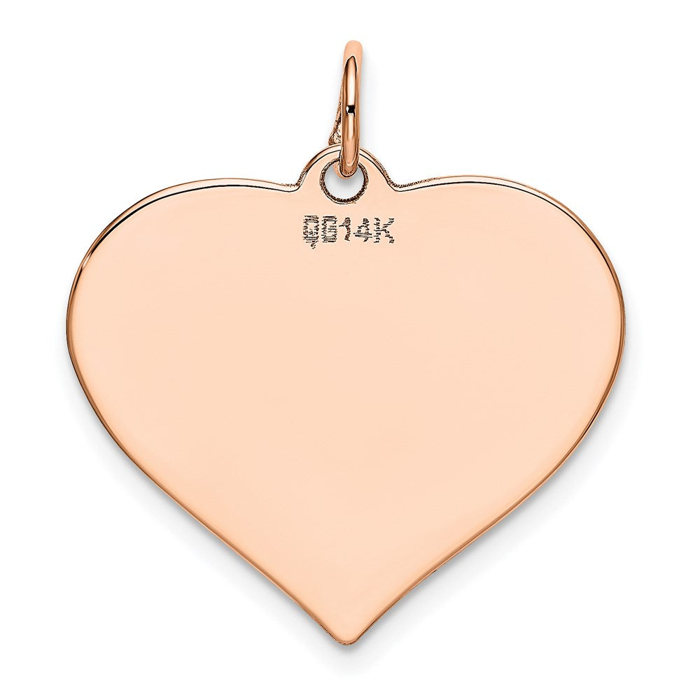 Polished Engravable Heart Disc Pendant - WBC