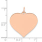 Polished Engravable Heart Disc Pendant - WBC