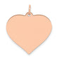Polished Engravable Heart Disc Pendant - WBC
