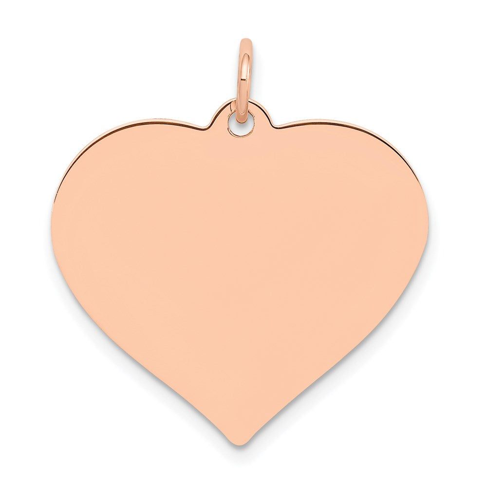 Polished Engravable Heart Disc Pendant - WBC