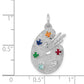 Multi-color CZ Stones Artist Palette Charm - WBC