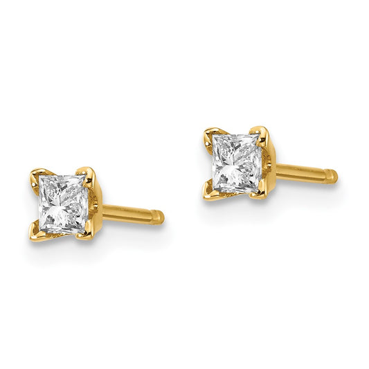 AAA Quality Complete Princess-cut Diamond Earrings - WBC