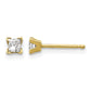 AA Quality Complete Princess-cut Diamond Stud Earrings - WBC