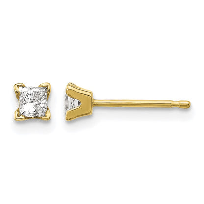 AAA Quality Complete Princess-cut Diamond Earrings - WBC