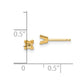 Princess-cut Stud Earring Mountings - WBC