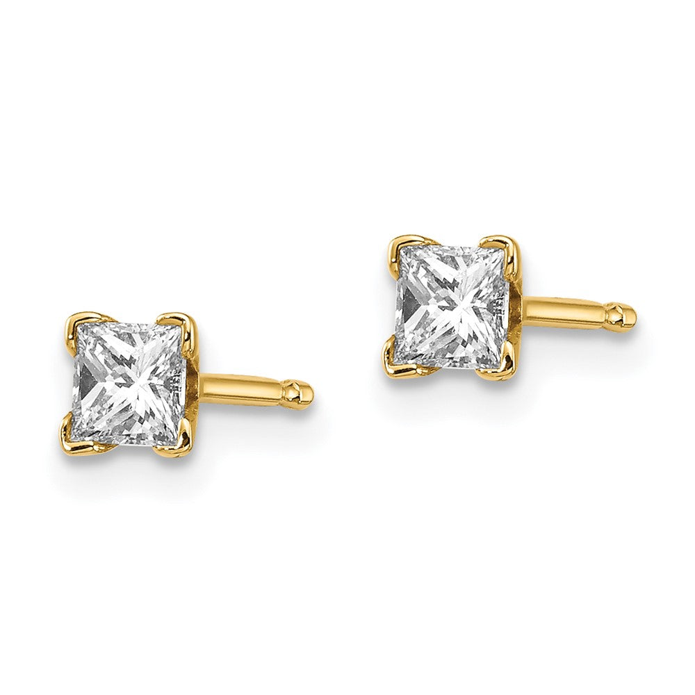 AAA Quality Complete Princess-cut Diamond Earrings - WBC