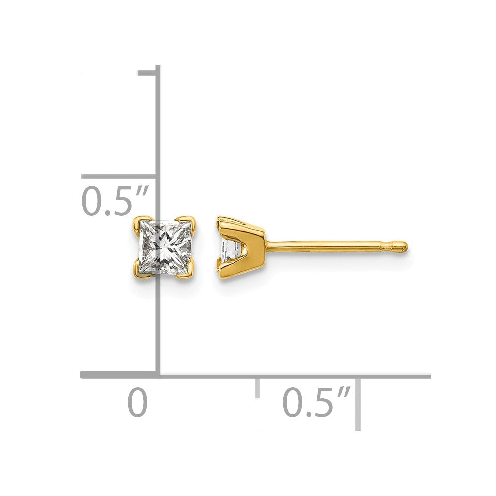 AAA Quality Complete Princess-cut Diamond Earrings - WBC