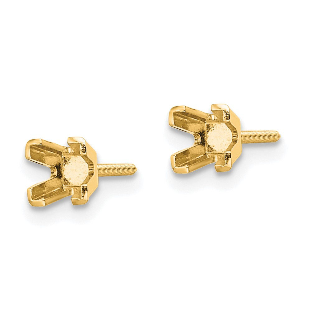 Princess-cut Stud Earring Mountings - WBC