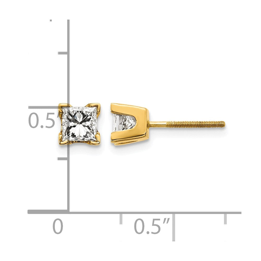 AAA Quality Complete Princess-cut Diamond Earrings - WBC