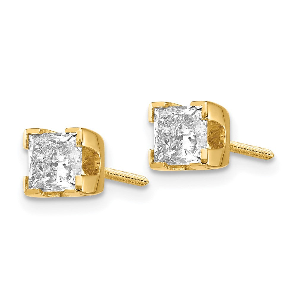Princess-cut Stud Earring Mountings - WBC