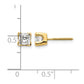 Princess-cut Stud Earring Mountings - WBC