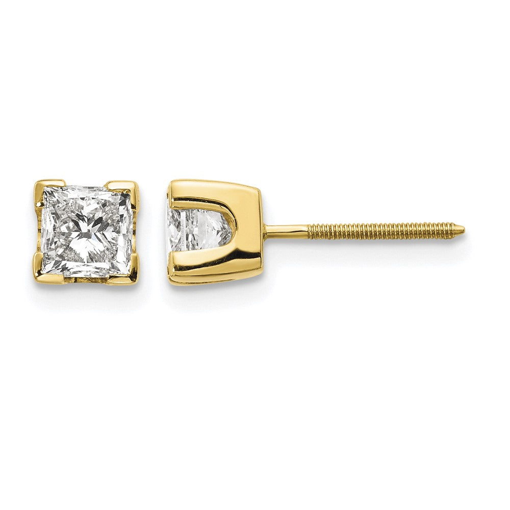 Princess-cut Stud Earring Mountings - WBC