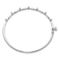 Holds 1/2 carat 7- Round Stones Hinged Oval Bangle Bracelet Mounting - WBC