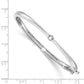 Holds 1/4 carat Round Stone Hinged Oval Bangle Bracelet Mounting - WBC