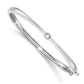Holds 1/4 carat Round Stone Hinged Oval Bangle Bracelet Mounting - WBC