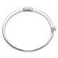 Holds 1/2 carat 1- and 2- Round Stones Hinged Oval Bangle Bracelet Mounting - WBC
