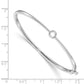 Holds 1/4 carat Round Stone Hinged Oval Bangle Bracelet Mounting - WBC