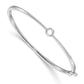 Holds 1/4 carat Round Stone Hinged Oval Bangle Bracelet Mounting - WBC
