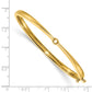 Holds 1/4 carat Round Stone Hinged Oval Bangle Bracelet Mounting - WBC