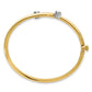 Two-tone Holds 1/2 carat 2- Round Stones Hinged Oval Bangle Bracelet Mounting - WBC