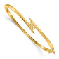 Holds 1/3 carat 3- Round Stones Hinged Oval Bangle Bracelet Mounting - WBC